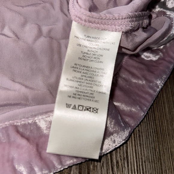 Free people Velvet Top shirt off the shoulder cropped soft crushed NEW XS - Picture 5 of 7